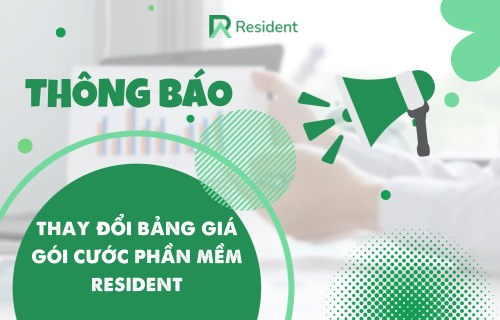 THÔNG BÁO: THAY ĐỔI CHÍNH SÁCH GIÁ GÓI CƯỚC PHẦN MỀM RESIDENT